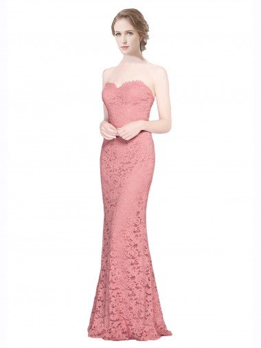 Sydney Fitted Sweetheart Mermaid Lace Bridesmaid Dress / Prom Dress