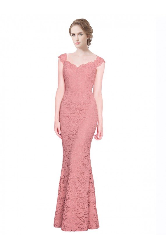 Sydney Sweetheart Mermaid Long Lace Bridesmaid Dress / Prom Dress with Wide Straps