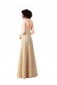 Sydney Lace A-Line Long Bridesmaids Dress with Satin Waistband
