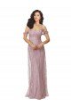 Sydney Sweetheart Chantilly Lace Bridesmaid Dress with Off the Shoulder Sleeves