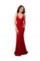 Sydney Low Back V-Neckline Floor Length Formal Lace Bridesmaid Dress / Prom Dress
