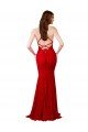 Sydney Low Back V-Neckline Floor Length Formal Lace Bridesmaid Dress / Prom Dress