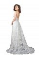 Sydney Plunging V-Neckline Wedding Dress with Slit