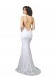 Sydney High Neck Backless Lace Wedding Dress with Plunging Low Back