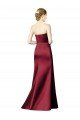Sydney Strapless Satin Bridesmaid Dress with Asymmetrical Draped Bodice