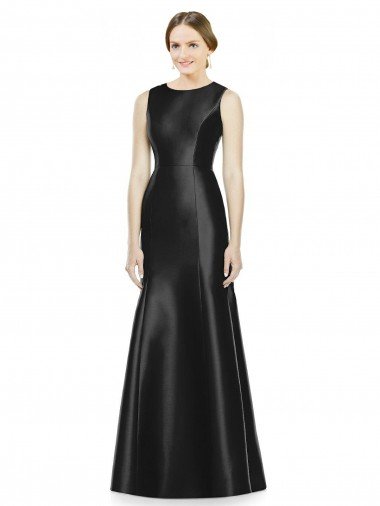 Shop Full Length Mermaid Long Satin Bridesmaid Dress with Keyhole Back Sydney