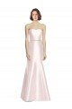 Sydney Long Sweetheart Satin Bridesmaid Dress with Slim Beaded Sash