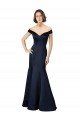 Sydney Fit and Flare Satin Bridesmaid Dress / Prom Dress with Off the Shoulder Neckline