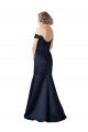 Sydney Fit and Flare Satin Bridesmaid Dress / Prom Dress with Off the Shoulder Neckline