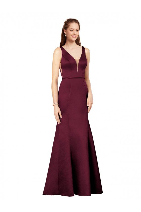 Sydney Sexy Formal Satin Bridesmaid Dress / Prom Dress with Side Cutouts