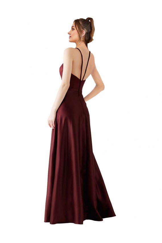 Sydney Sleek Satin Bridesmaids Dress with Pockets