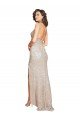 Sydney Ruched Back Mermaid Formal Sparkling Sequin Bridesmaid Dress / Prom Dress with Beaded Spaghetti Straps
