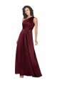 Sydney One Shoulder Formal Silky Satin Bridesmaid Dress / Prom Dress with Subtle Pleats