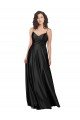 Sydney Full Length V-Neckline Formal Silky Satin Bridesmaid Dress / Prom Dress with Full Skirt