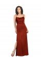 Sydney Floor-Length Formal Silky Satin Bridesmaid Dress / Prom Dress with Skirt Slit
