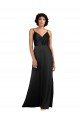Sydney Full Length V-Neckline Formal Silky Satin Bridesmaid Dress / Prom Dress with Spaghetti Straps