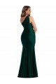 Sydney Cascading Bow One Shoulder Formal Silky Satin Mermaid Bridesmaid Dress / Prom Dress with Front Slit