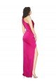 Sydney One Shoulder Long Full Length Formal Silky Satin Bridesmaid Dress / Prom Dress with Front Side Split