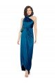 Sydney High Halter Neck Formal Silky Satin Bridesmaid Dress / Prom Dress with Sash Overlay and Side Split