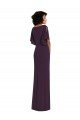 Sydney Faux Wrap Split Sleeves Formal Maxi Spandex Bridesmaid Dress / Prom Dress with Cascade Skirt