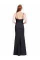 Sydney Long Chiffon Bridesmaid Dress / Prom Dress with Lace Bodice and Curved V-Neckline