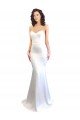 Sydney Sweetheart Strapless High Neck Long Formal Crepe Bridesmaid Dress / Prom Dress