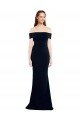Sydney Off the Shoulder Fitted Formal Crepe Bridesmaid Dress / Prom Dress with Back Cut Out