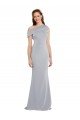 Sydney Off the Shoulder Asymmetrical Mermaid Formal Crepe Bridesmaid Dress / Prom Dress