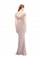 Sydney Knotted Off the Shoulder Formal Crepe Bridesmaid Dress / Prom Dress with Cut-Out Back