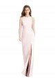 Sydney Diamond Cutout Back Trumpet Bridesmaid Dress / Prom Dress with Front Slit