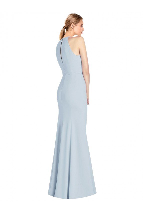 Sydney Full Length Sleeveless Halter Bridesmaid Dress / Prom Dress with Keyhole Back