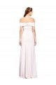 Sydney Criss Cross Off the Shoulder Formal Crepe Bridesmaid Dress / Prom Dress with Side Slit