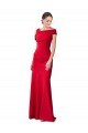 Sydney Sleeveless Ruched Formal Crepe Mermaid Bridesmaid Dress / Prom Dress with Off The Shoulder Detail