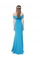 Sydney Off the Shoulder Formal Crepe Bridesmaid Dress / Prom Dress with Fitted Silhouette