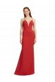 Sydney Mermaid Plunging V-Neck Formal Crepe Bridesmaid Dress / Prom Dress with Wide Open Back
