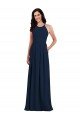 Sydney Criss Cross Back Crepe Halter Bridesmaid Dress with Pockets