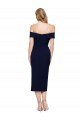 Sydney Midi Length Short Formal Crepe Bridesmaid Dress / Cocktail Prom Dress with Side Split