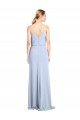 Sydney Feminine Cowl Neck Slim Floor Length Stretch Formal Crepe Bridesmaid Dress / Prom Dress