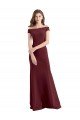 Sydney Off the Shoulder Fit and Flare Stretch Crepe Bridesmaid Dress / Prom Dress