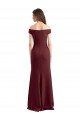 Sydney Off the Shoulder Fit and Flare Stretch Crepe Bridesmaid Dress / Prom Dress