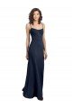 Sydney Fit and Flare Scoop Neck Long Sleeveless Stretch Formal Crepe Bridesmaid Dress / Prom Dress