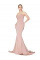 Sydney Sweep Train Sweetheart Long Mermaid Formal Crepe Bridesmaid Dress / Prom Dress Low Back