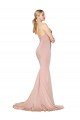 Sydney Sweep Train Sweetheart Long Mermaid Formal Crepe Bridesmaid Dress / Prom Dress Low Back