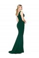 Sydney V-Neck Floor Length Long Formal Crepe Mermaid Bridesmaid Dress / Prom Dress