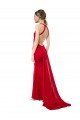 Sydney High Neck Mermaid Open Back Formal Crepe Maxi Bridesmaid Dress / Prom Dress with Train Detail