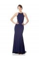 Sydney High Neck Fishtail Formal Crepe Bridesmaid Dress / Prom Dress with Open Back Detail