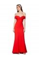 Sydney Cross Front and Back Bardot Sleeveless Formal Crepe Maxi Bridesmaid Dress / Prom Dress