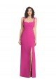 Sydney Wide Strap Notch Empire Waist Bridesaid Dress with Front Slit