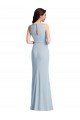 Sydney Halter Maxi Bridesmaid Dress / Prom Dress with Cascade Ruffle Slit