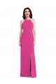Sydney Open Back High Neck Halter Trumpet Formal Crepe Bridesmaid Dress / Prom Dress